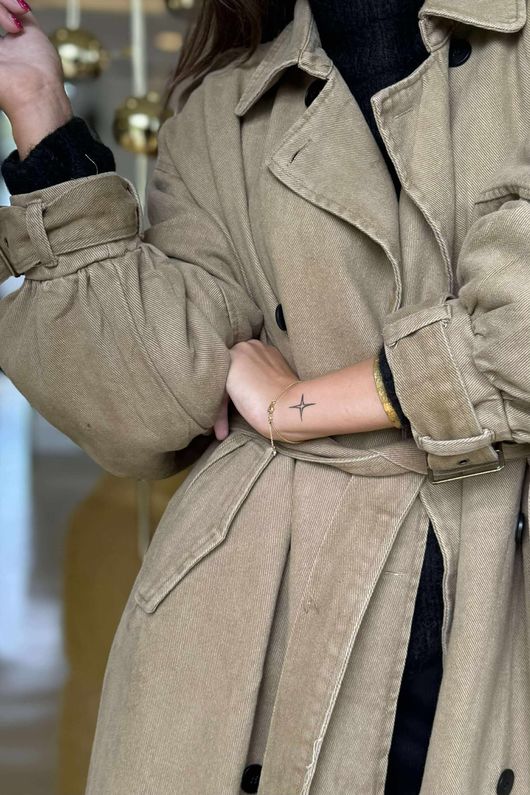 Mercer Soft Twill Trench Caramel /20 =